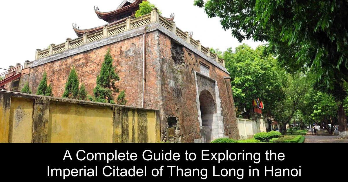 A Complete Guide to Exploring the Imperial Citadel of Thang Long in Hanoi