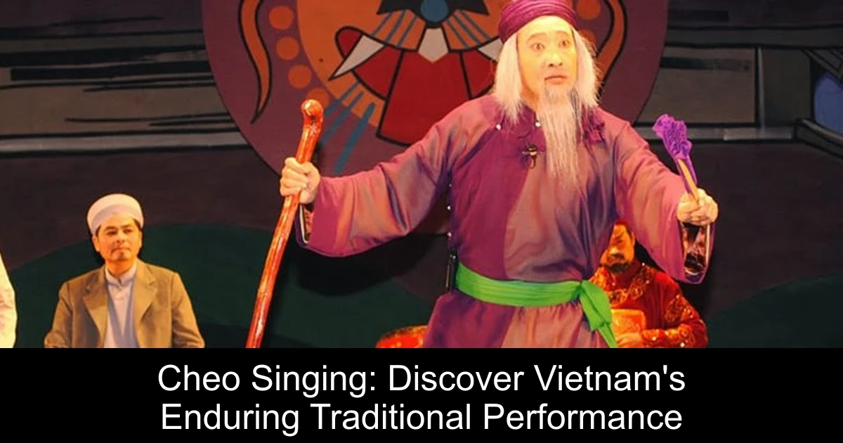 Cheo Singing: Discover Vietnam's Enduring Traditional Performance