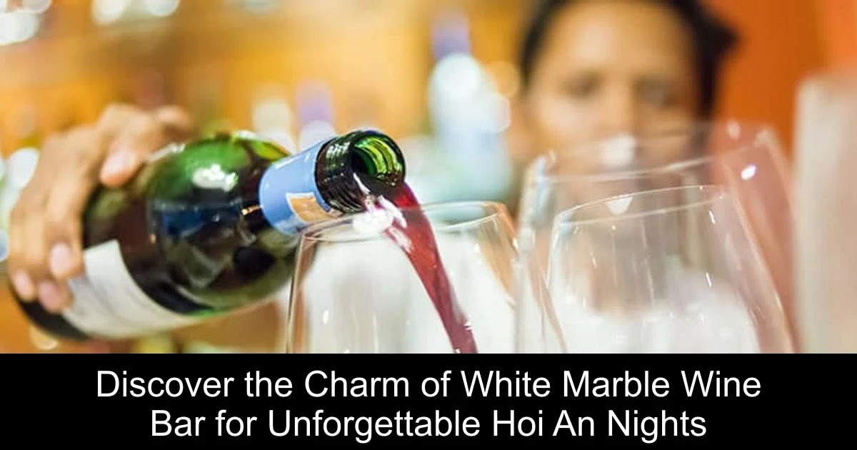 Discover the Charm of White Marble Wine Bar for Unforgettable Hoi An Nights