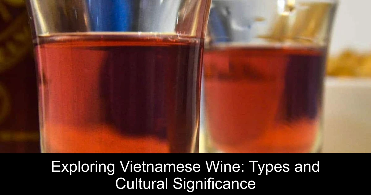 Exploring Vietnamese Wine: Types and Cultural Significance
