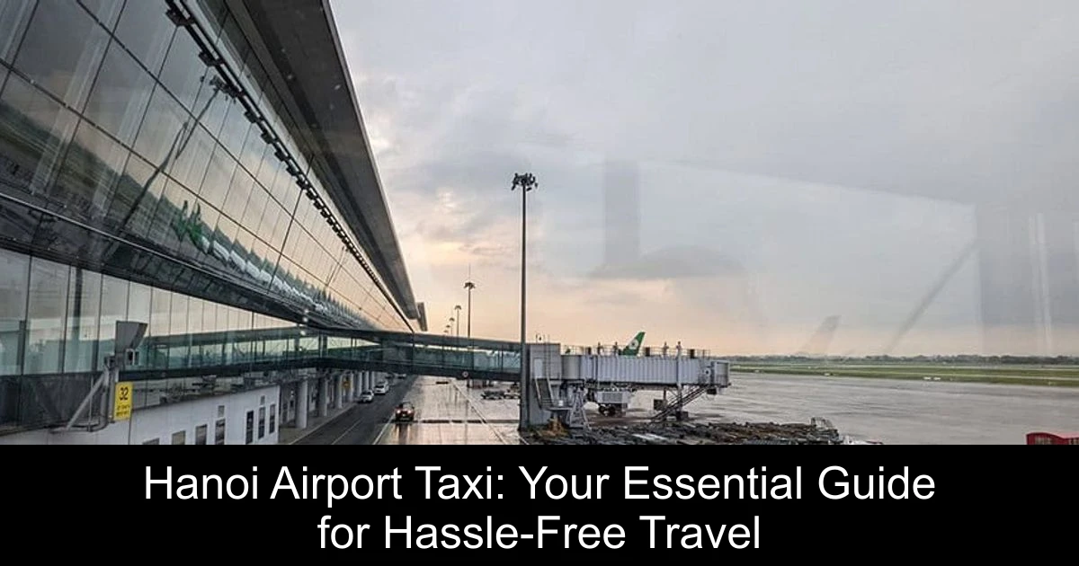 Hanoi Airport Taxi: Your Essential Guide for Hassle-Free Travel
