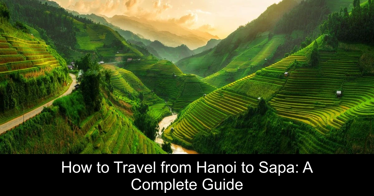 How to Travel from Hanoi to Sapa: A Complete Guide