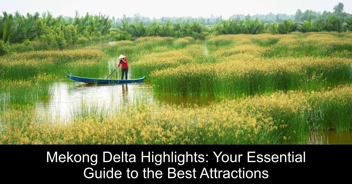 Mekong Delta Highlights: Your Essential Guide to the Best Attractions