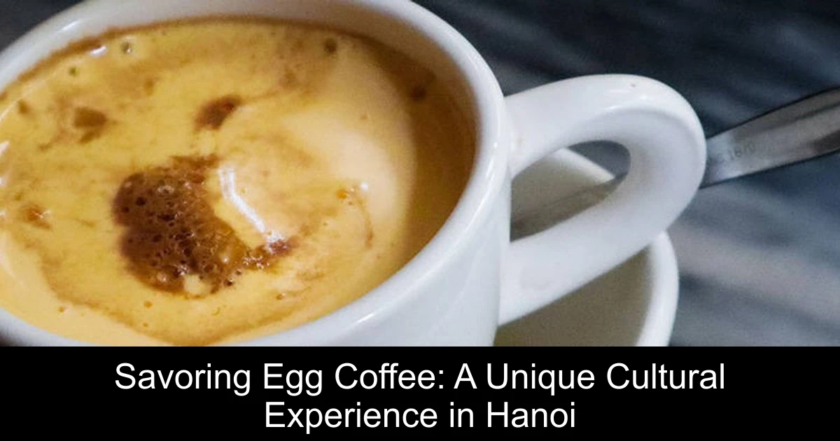 Savoring Egg Coffee: A Unique Cultural Experience in Hanoi