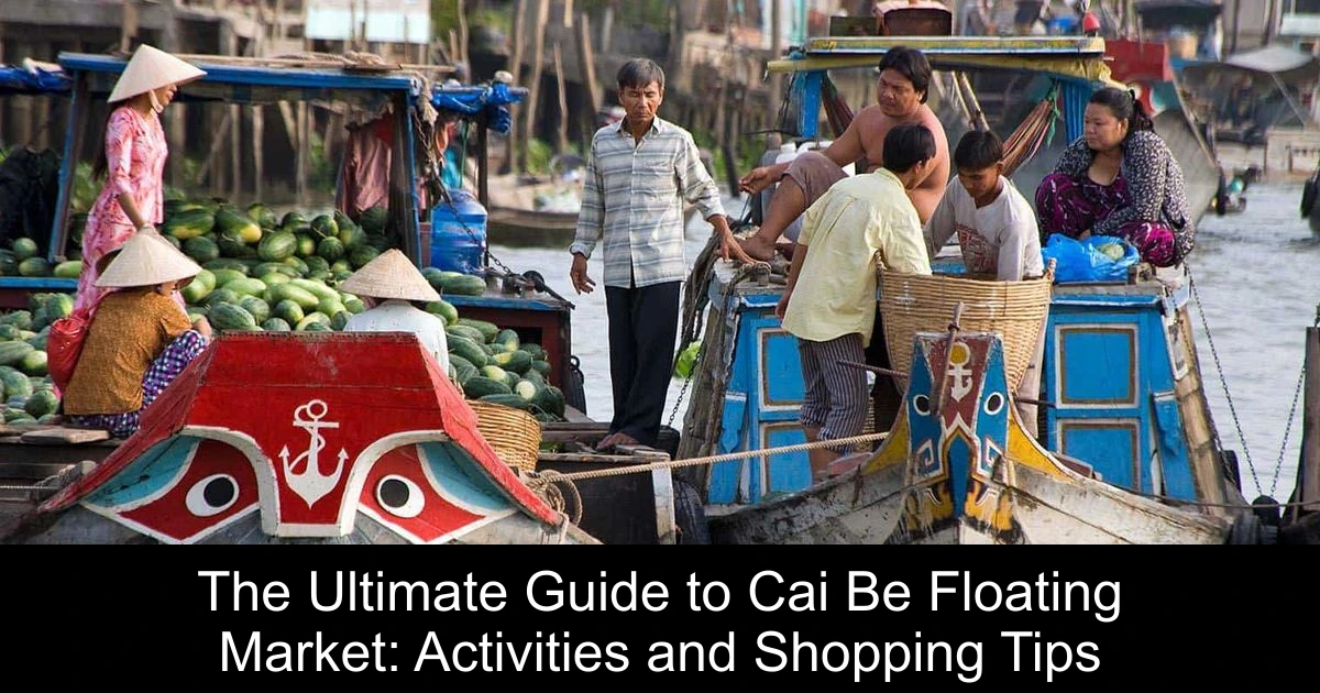 The Ultimate Guide to Cai Be Floating Market: Activities and Shopping Tips