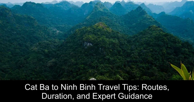 Cat Ba to Ninh Binh Travel Tips: Routes, Duration, and Expert Guidance