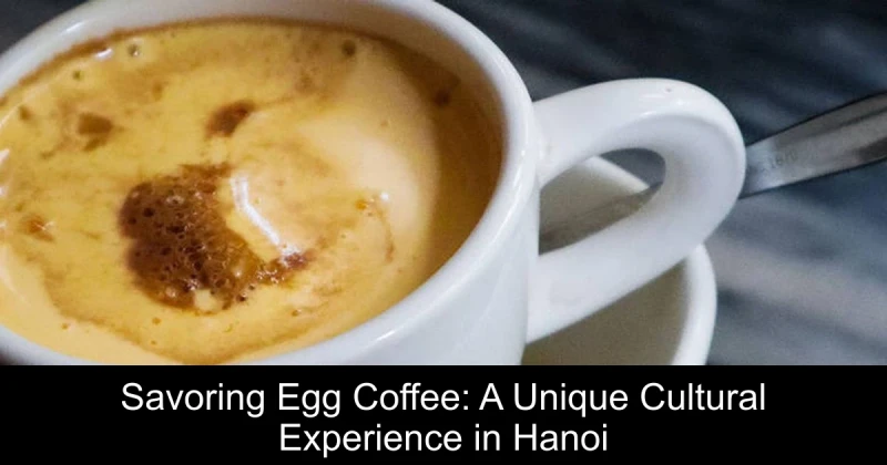 Savoring Egg Coffee: A Unique Cultural Experience in Hanoi