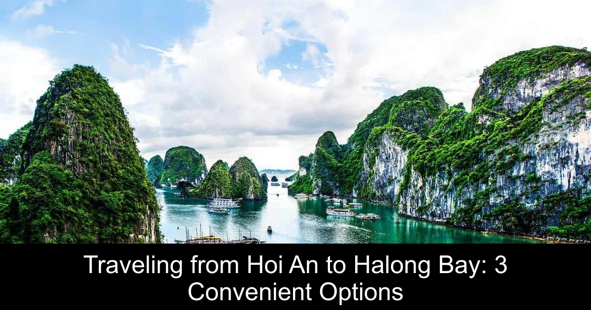 Traveling from Hoi An to Halong Bay: 3 Convenient Options