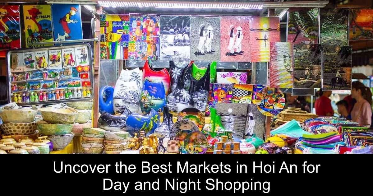 Uncover the Best Markets in Hoi An for Day and Night Shopping