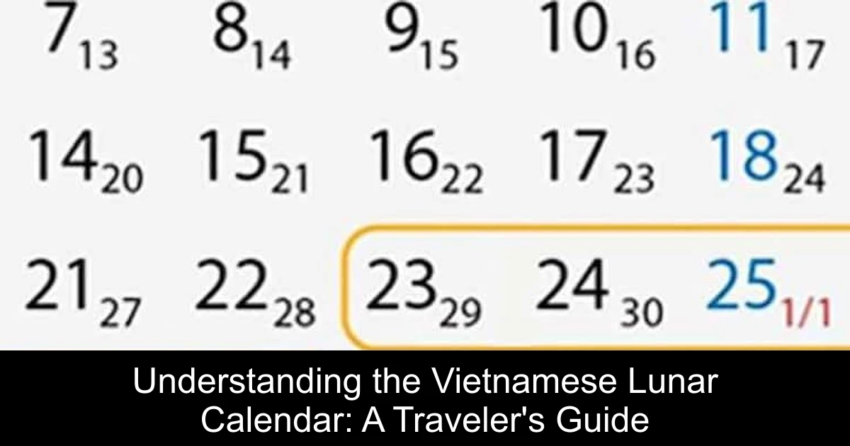 Understanding the Vietnamese Lunar Calendar: A Traveler's Guide