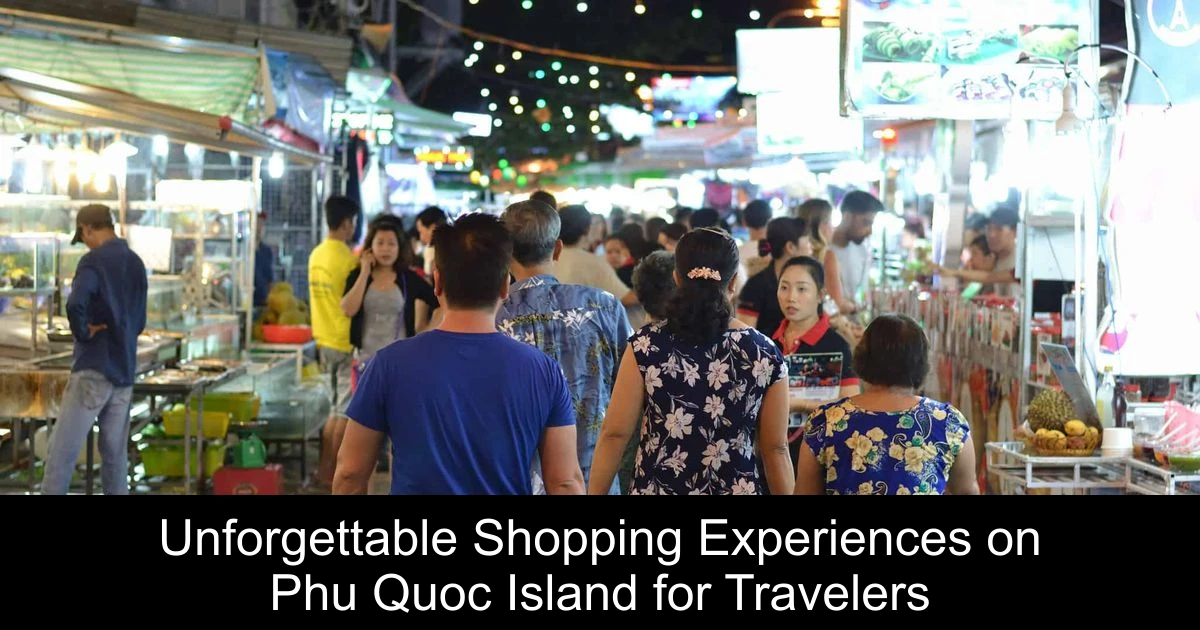 Unforgettable Shopping Experiences on Phu Quoc Island for Travelers