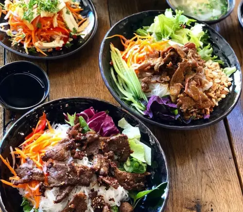 Bún bò Nam Bộ - rice vermicelli with beef